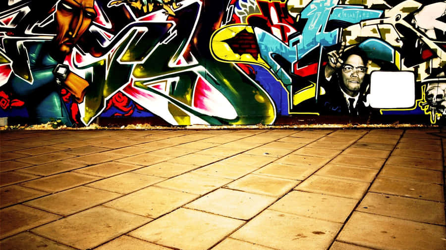 Colorful Patterns Of Graffiti Wall Art Wallpaper