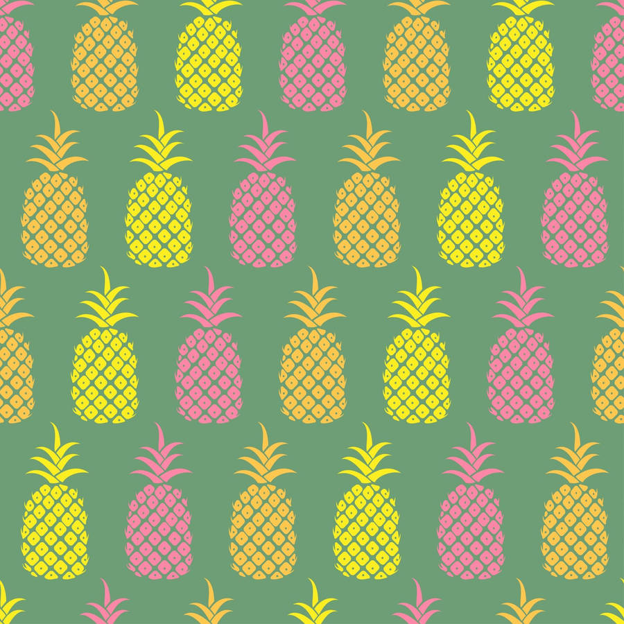 Colorful Pineapple Pattern Hd Wallpaper