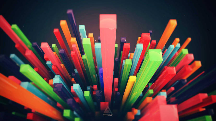 Colorful Plastic Sticks Wallpaper