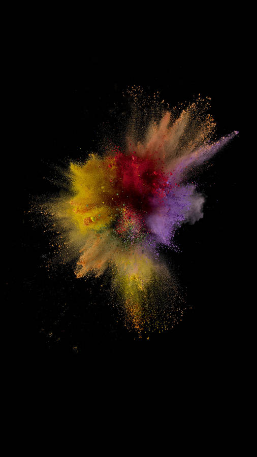 Colorful Powder Explosion Iphone 8 Live Wallpaper