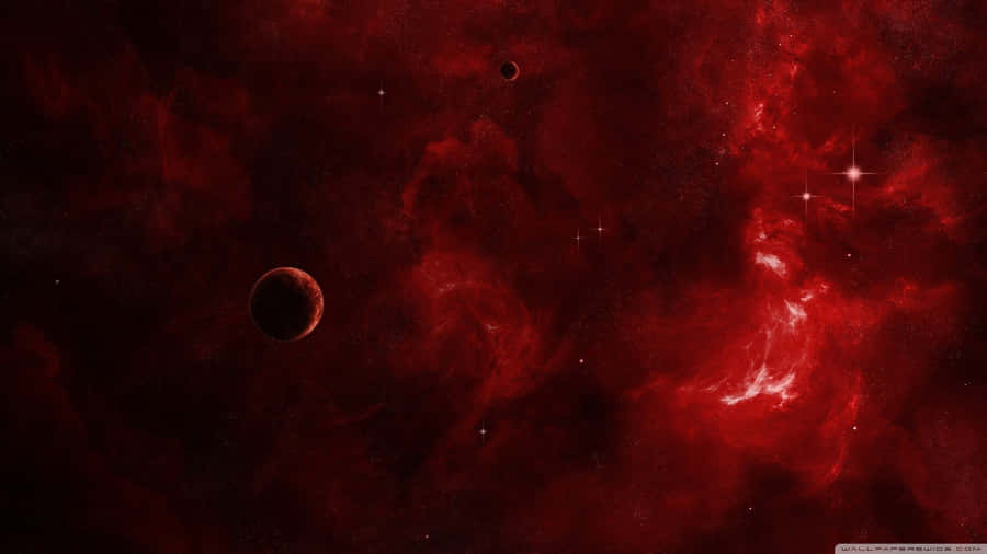 Colorful Red Space Wallpaper
