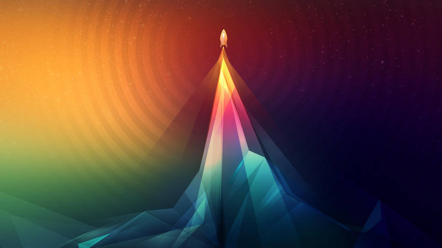 Colorful Rocket Abstract Presentation Wallpaper