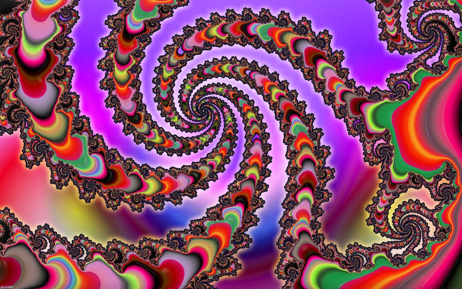 Colorful Snake Optical Illusion Art Wallpaper