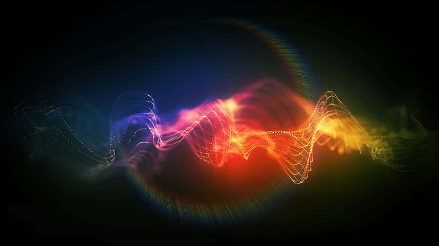 Colorful Sound Wave Illustration Wallpaper