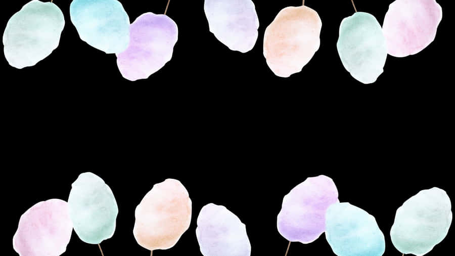 Colorful Spiral Cotton Candy Clouds Wallpaper