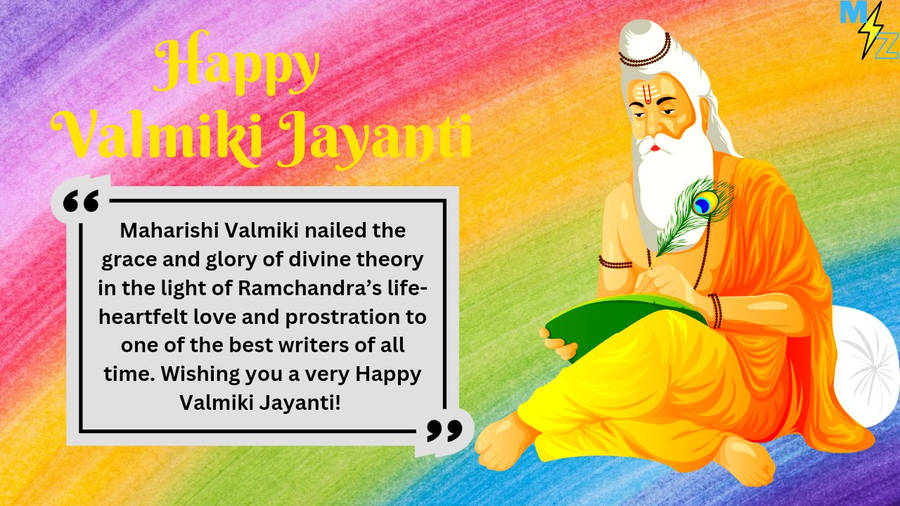 Colorful Valmiki Drawing Wallpaper