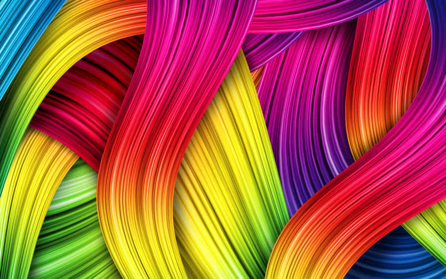 Colorful Wavy Background With Colorful Lines Wallpaper