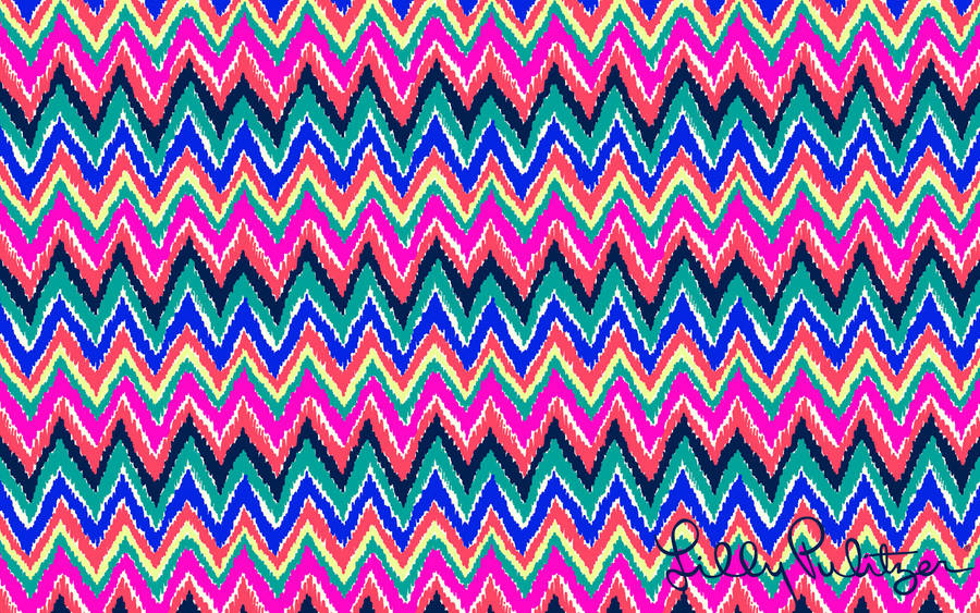 Colorful Zig Zag Lilly Pulitzer Desktop Wallpaper