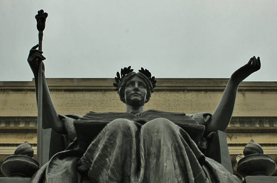 Columbia University Sculpture Worm's Eye View Wallpaper