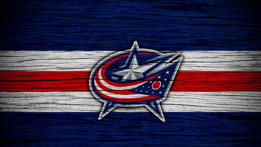 Columbus Blue Jackets On Wood Wallpaper