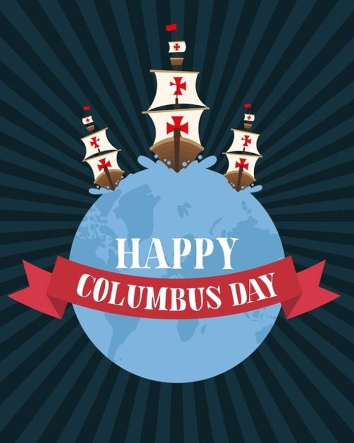 Columbus Day Earth Artwork Wallpaper