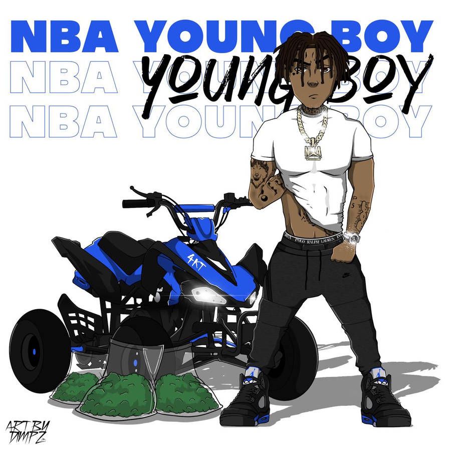 Comic Nba Youngboy Logo Illustration Wallpaper