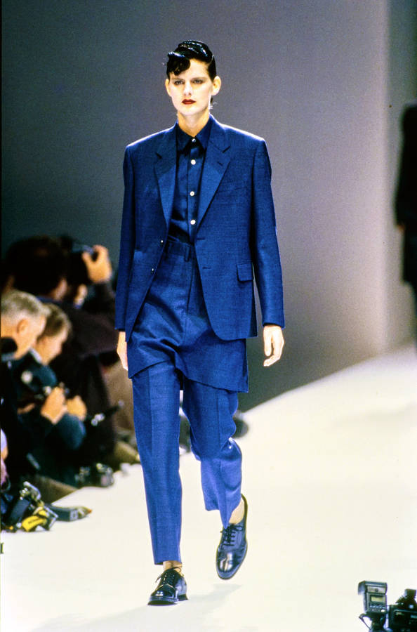 Comme Des Garçons Blue Formal Attire Wallpaper