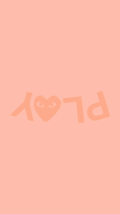 Comme Des Garçons Peach Logo Artwork Wallpaper