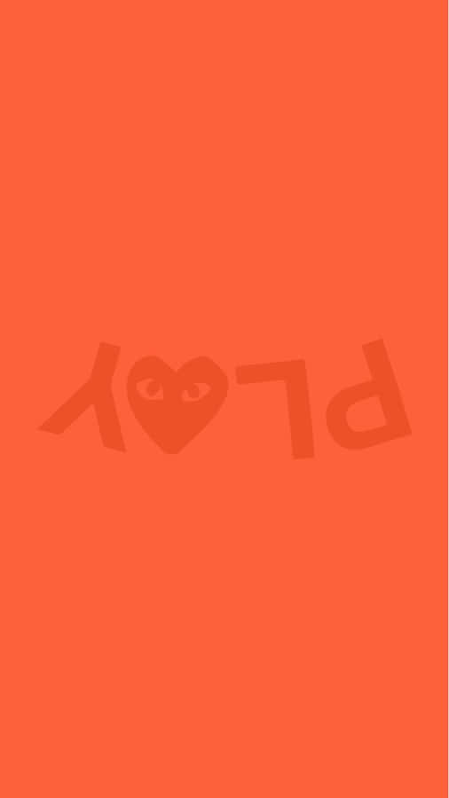 Comme Des Garçons Play Orange Logo Wallpaper