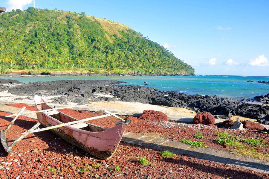 Comoros Island With Boat Wallpaper