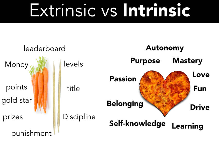 Comparing Intrinsic And Extrinsic Motivation Diagram Wallpaper