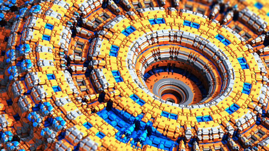 Complicated Blocky Rings Wallpaper