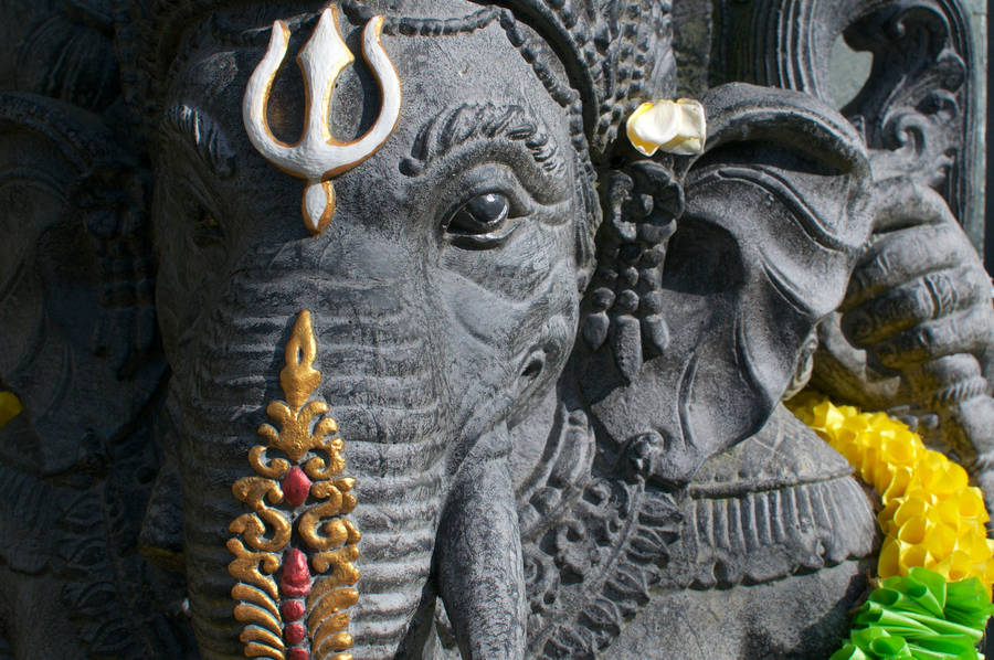 Concrete Statue Of Ganesh 4k Wallpaper