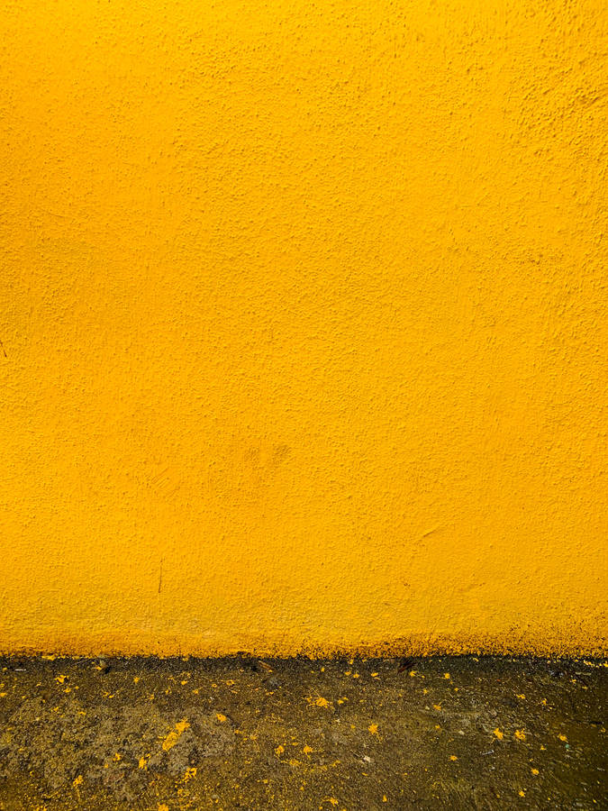 Concrete Texture Mustard Yellow Wall Wallpaper