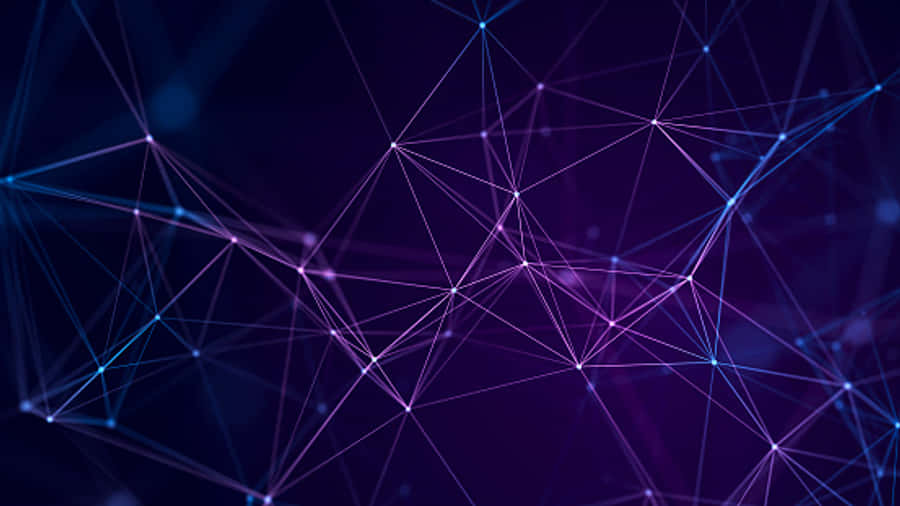 Connected Blue And Purple Dots Wallpaper