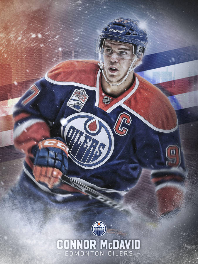 Connor Mcdavid Captain Of Edmonton Oilers Wallpaper