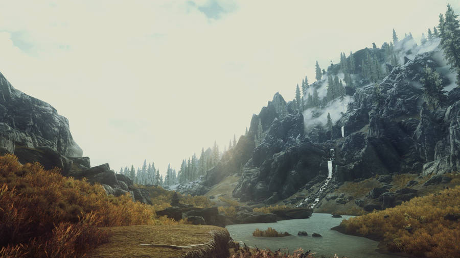 Conquer The Lands Of Skyrim And Become The Rightful Ruler! Wallpaper