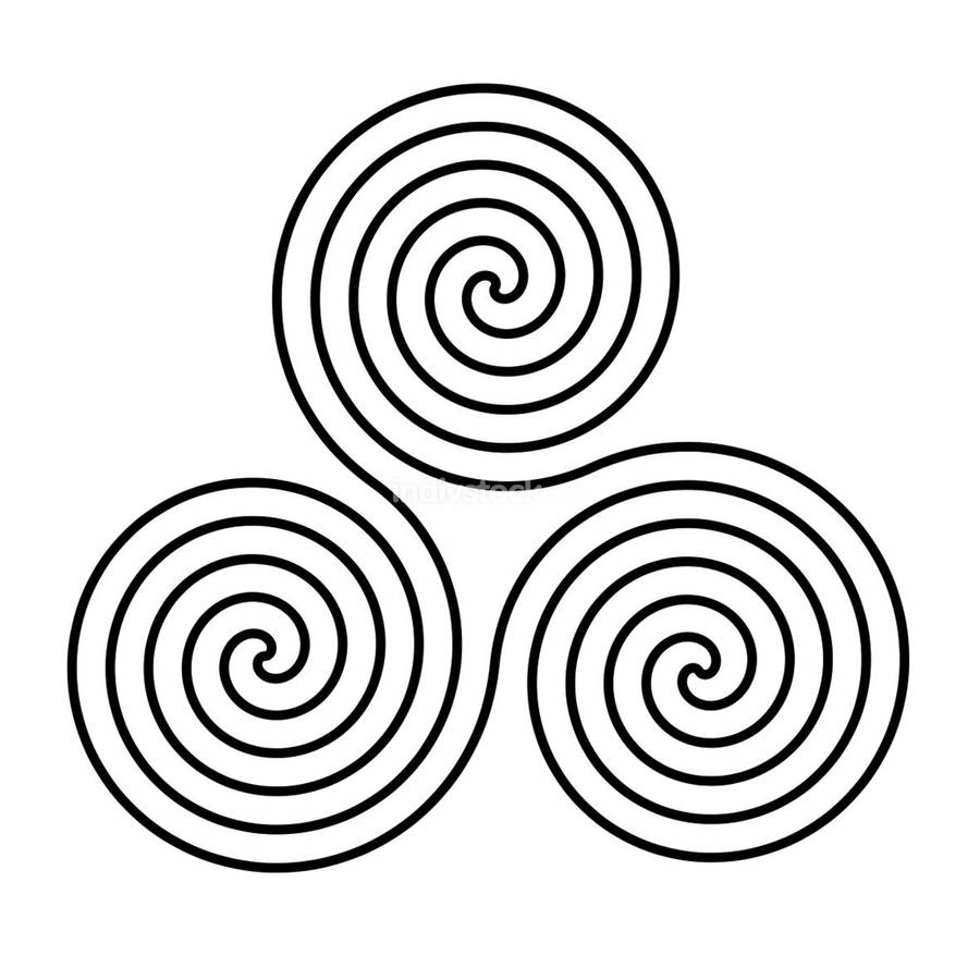 Continously Drawn Triskelion Wallpaper