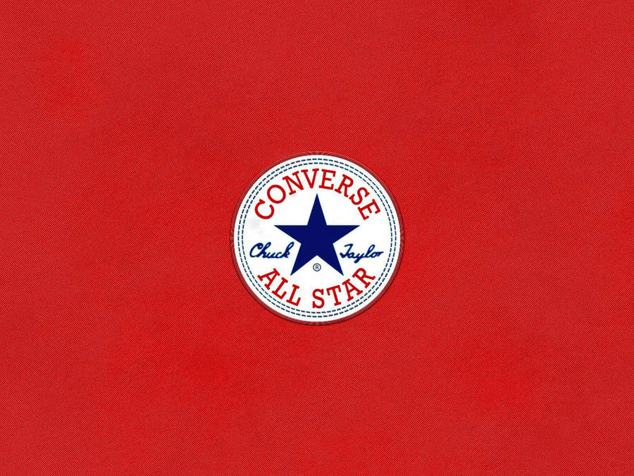 Converse Logo On Red Wallpaper