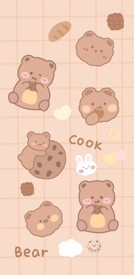 Cookie Iphone Brown Bears Wallpaper