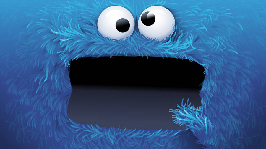 Cookie Monster Funny Cartoon Wallpaper