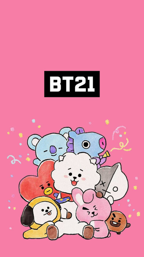 Cooky Bt21 And Friends Wallpaper