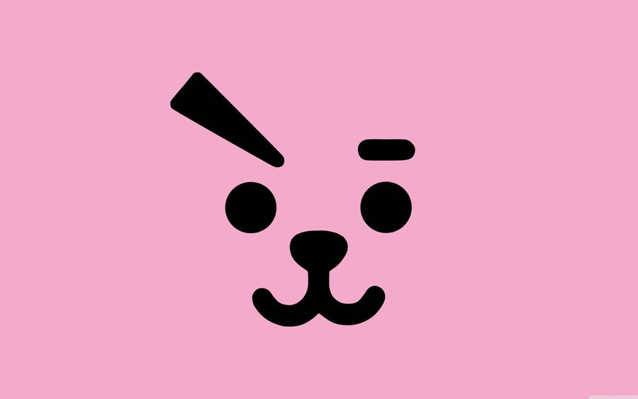 Cooky Bt21 Face Outline Wallpaper