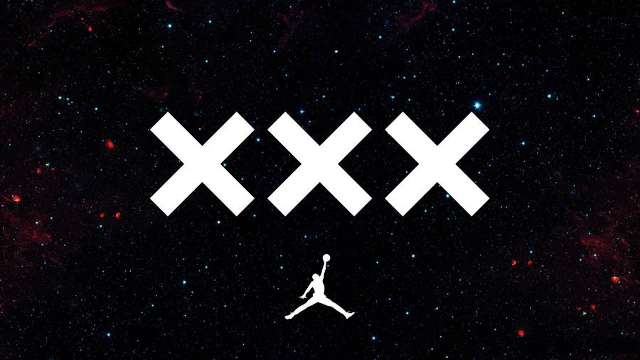 Cool Air Jordan Logo In Galaxy Wallpaper