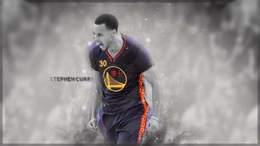 “cool And Calm Under Pressure, Stephen Curry In Action” Wallpaper