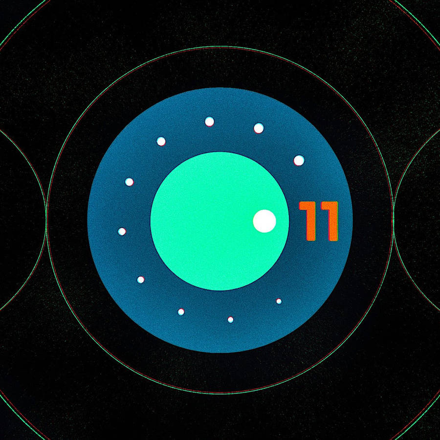 Cool Android 11 Circular Logo Wallpaper