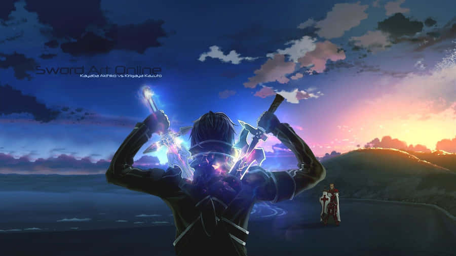 Cool Anime Man Blue Sword Wallpaper