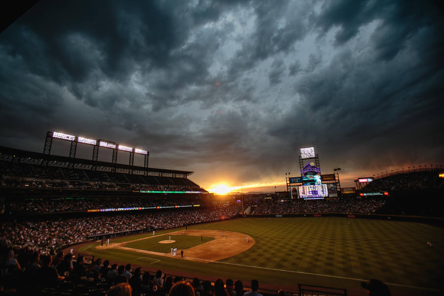 Cool Baseball Sunset Wallpaper