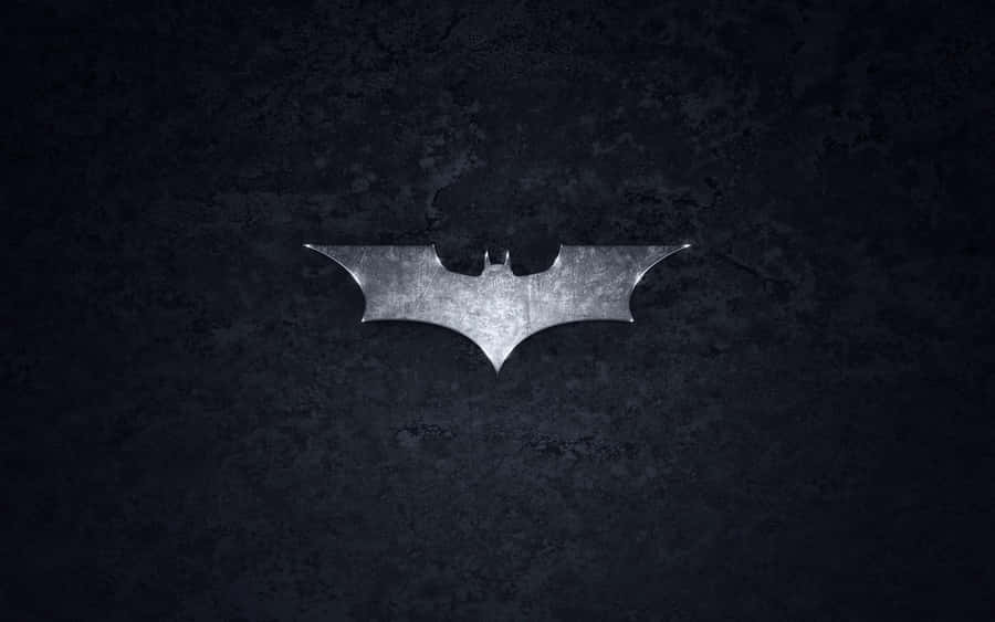 Cool Batman Silver Logo Desktop Wallpaper