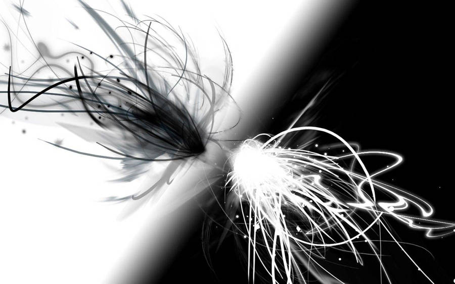 Cool Black And White Abstract Art Wallpaper