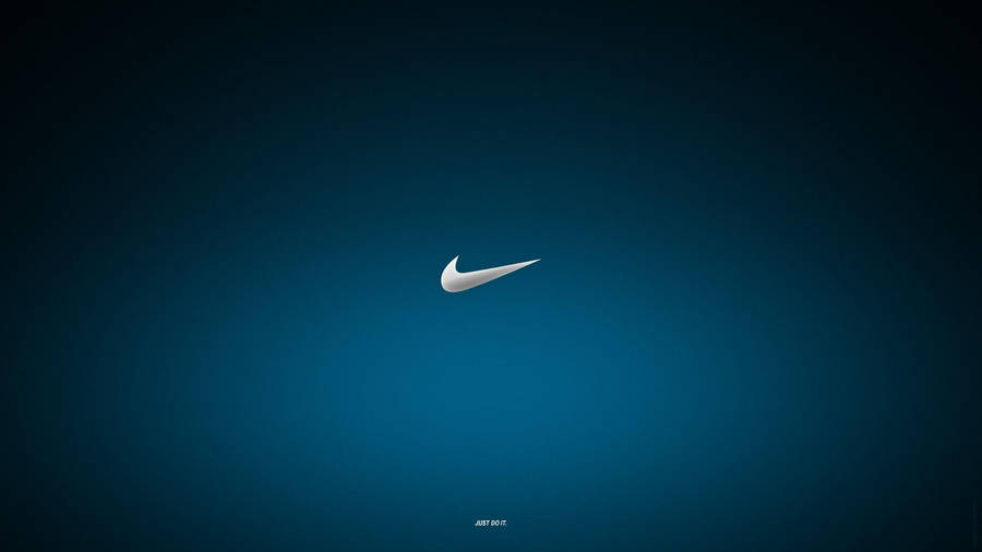 Cool Blue Gradient Nike Logo Wallpaper