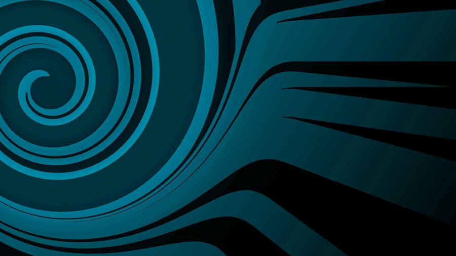 Cool Blue Green Swirl Design Wallpaper