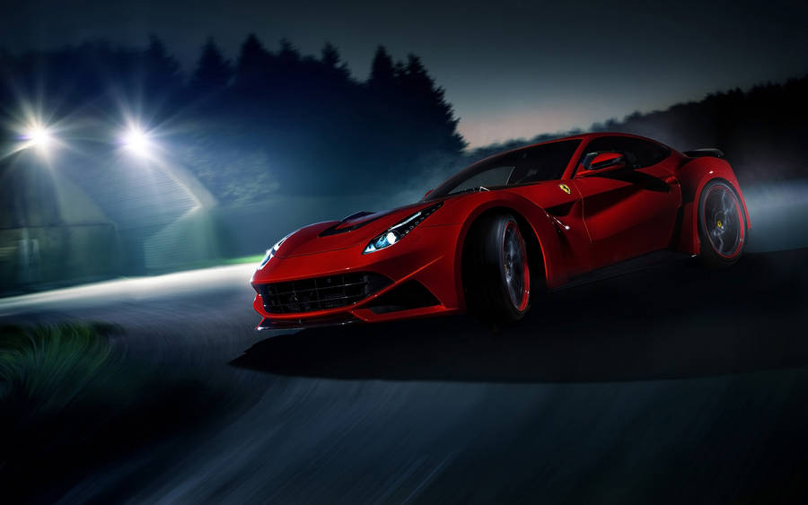 Cool Car Ferrari Sleek Red Wallpaper