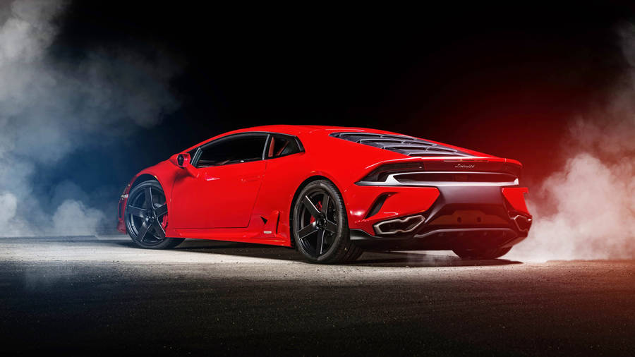 Cool Cars: Smoking Red Lamborghini Wallpaper