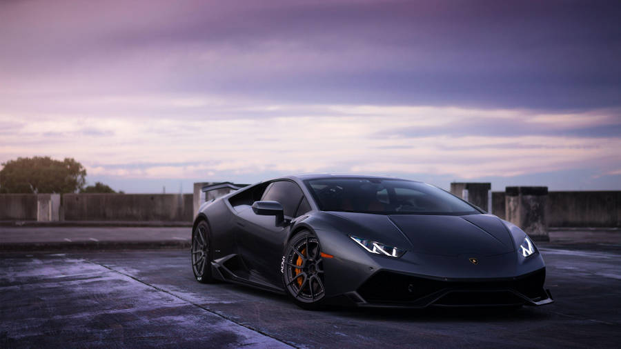 Cool Cars: Twilight Black Lamborghini Wallpaper