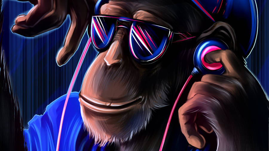 Cool Cartoon Ape Character Wallpaper