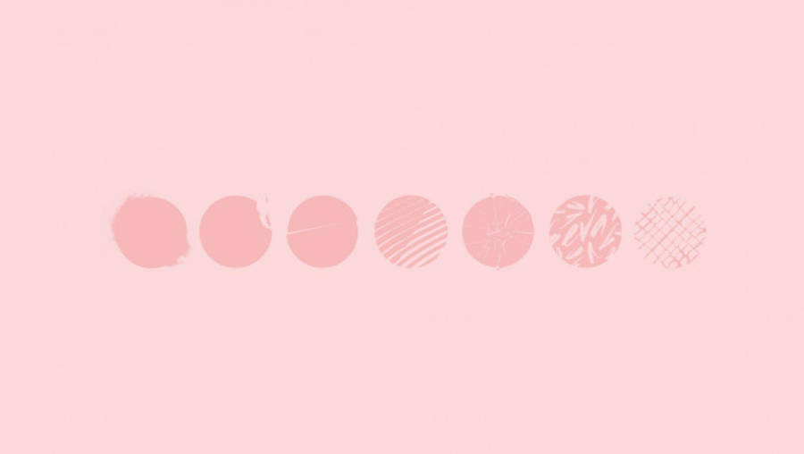 Cool Circles Peach Color Aesthetic Wallpaper