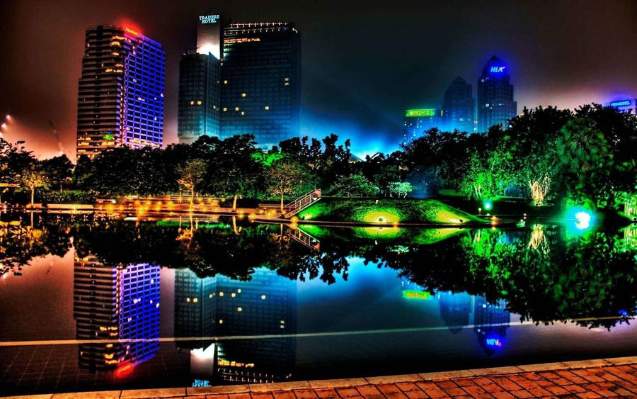 Cool Desktop Singapore City Lights Wallpaper