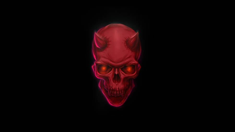 Cool Devil Red Skull Wallpaper