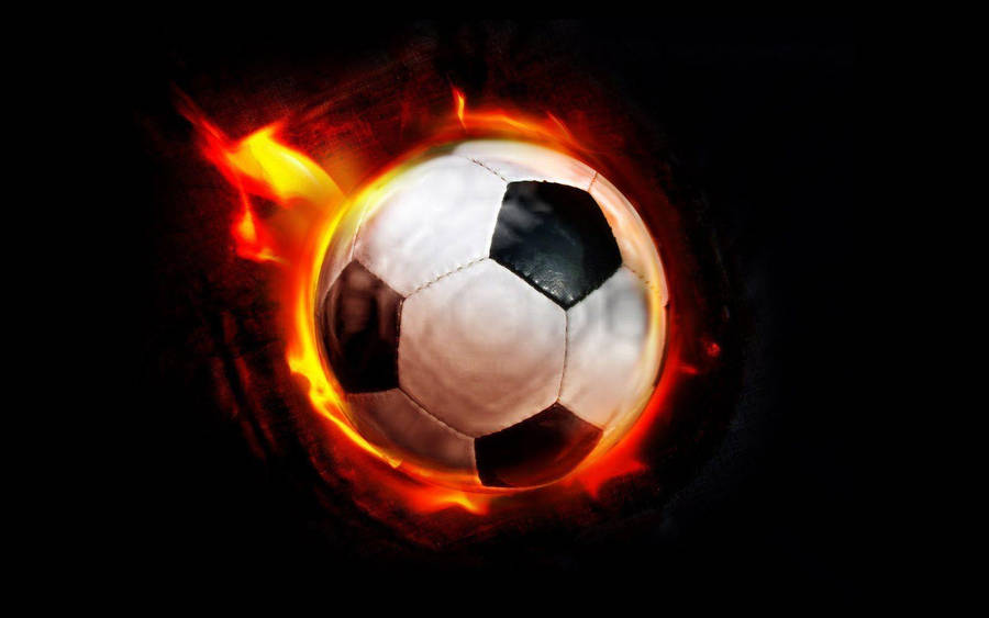 Cool Football On Fire Wallpaper